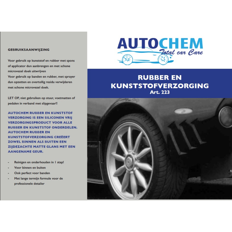 Autochem - Rubber en Kunststof Verzorging 1 ltr